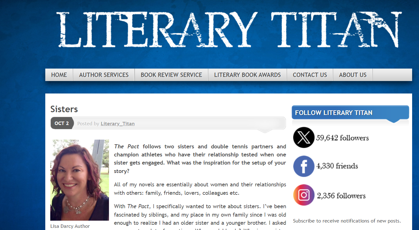 Literary titan Book Blogger